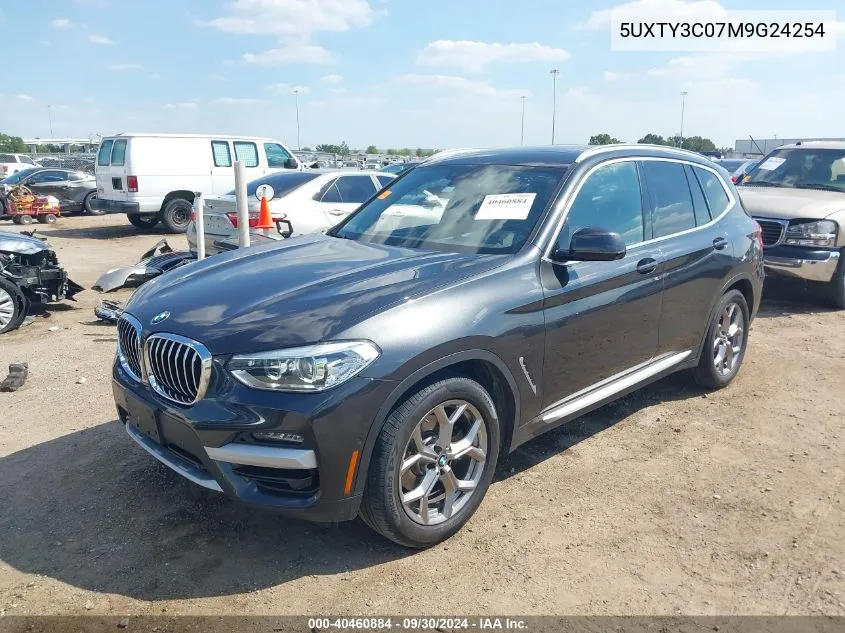 5UXTY3C07M9G24254 2021 BMW X3 Sdrive30I