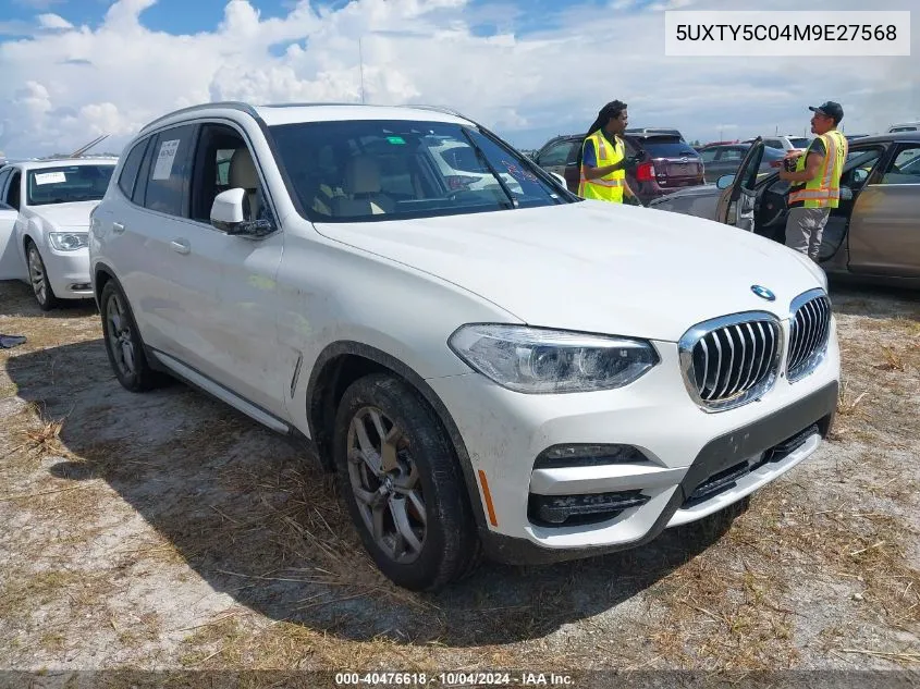 5UXTY5C04M9E27568 2021 BMW X3 xDrive30I