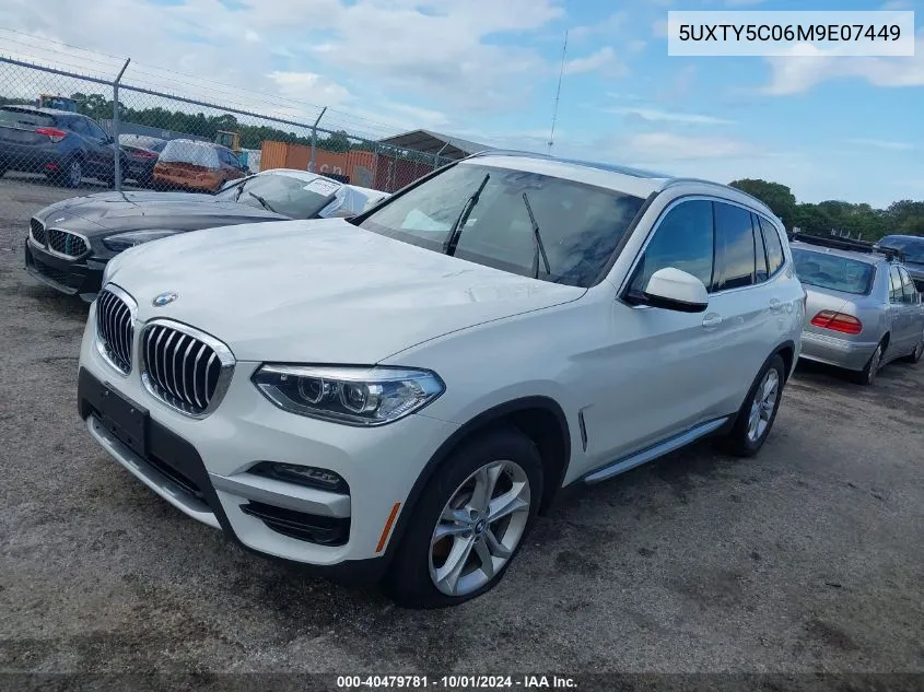 5UXTY5C06M9E07449 2021 BMW X3 xDrive30I