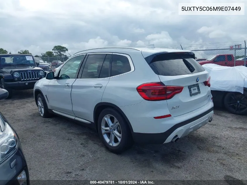 5UXTY5C06M9E07449 2021 BMW X3 xDrive30I