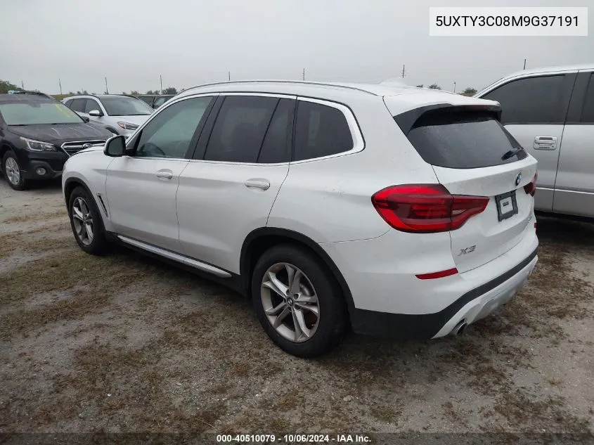 5UXTY3C08M9G37191 2021 BMW X3 Sdrive30I