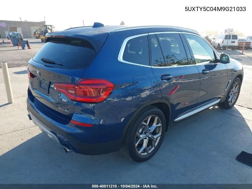 5UXTY5C04M9G21033 2021 BMW X3 xDrive30I