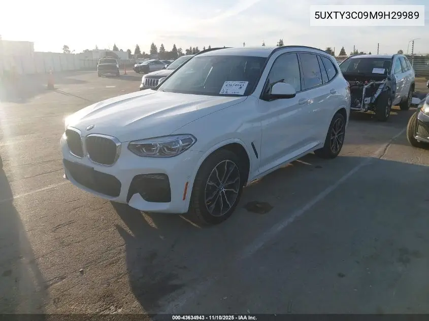 5UXTY3C09M9H29989 2021 BMW X3 Sdrive30I