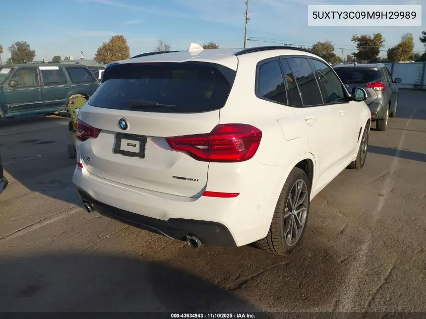 5UXTY3C09M9H29989 2021 BMW X3 Sdrive30I