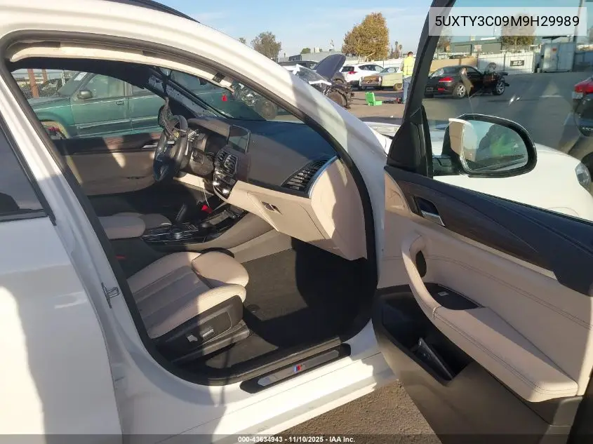5UXTY3C09M9H29989 2021 BMW X3 Sdrive30I