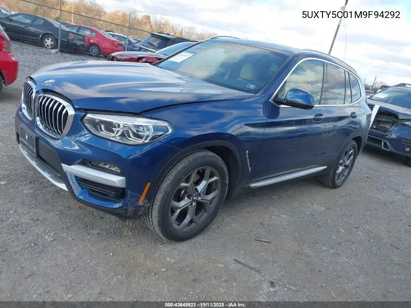 5UXTY5C01M9F94292 2021 BMW X3 xDrive30I