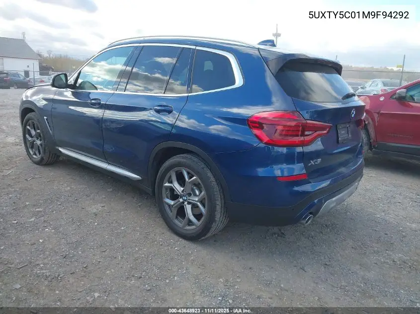 5UXTY5C01M9F94292 2021 BMW X3 xDrive30I