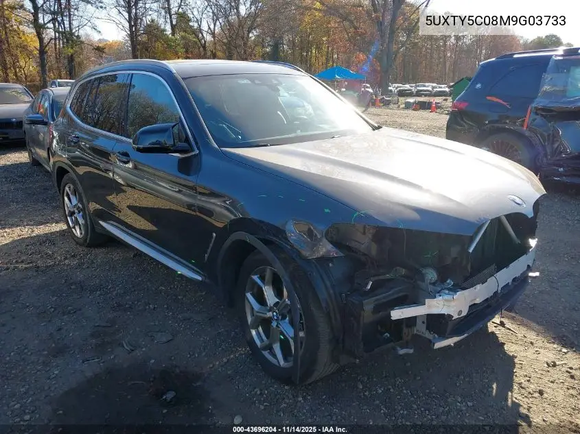 5UXTY5C08M9G03733 2021 BMW X3 xDrive30I