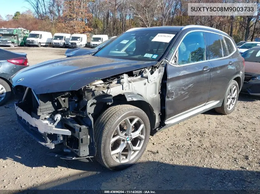 5UXTY5C08M9G03733 2021 BMW X3 xDrive30I