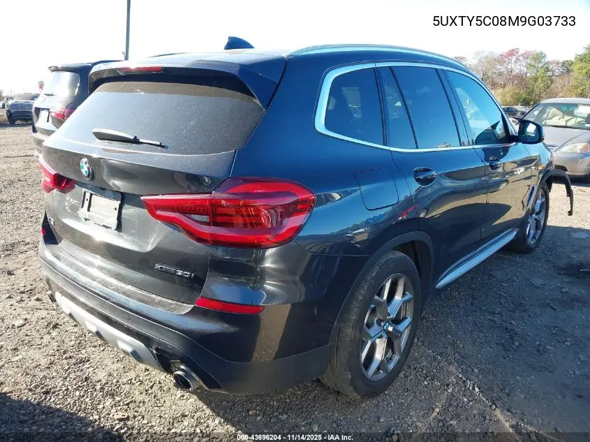 5UXTY5C08M9G03733 2021 BMW X3 xDrive30I