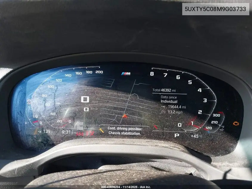 5UXTY5C08M9G03733 2021 BMW X3 xDrive30I