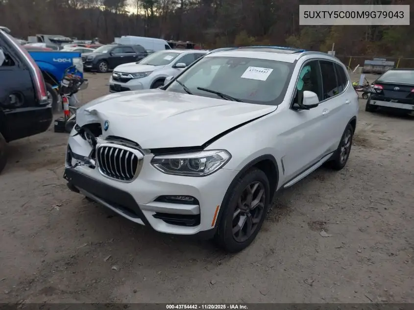 5UXTY5C00M9G79043 2021 BMW X3 xDrive30I
