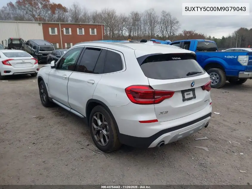 5UXTY5C00M9G79043 2021 BMW X3 xDrive30I