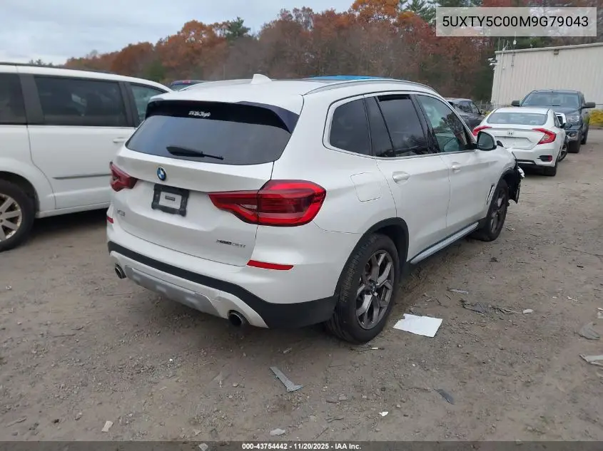 5UXTY5C00M9G79043 2021 BMW X3 xDrive30I