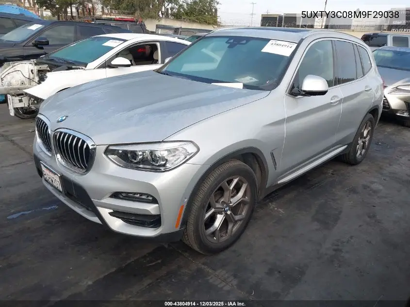 5UXTY3C08M9F29038 2021 BMW X3 Sdrive30I