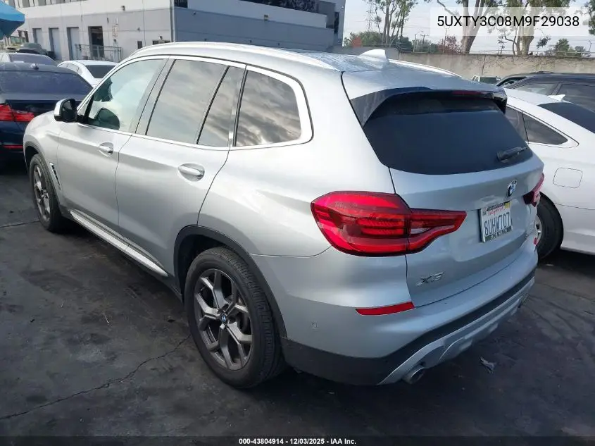 5UXTY3C08M9F29038 2021 BMW X3 Sdrive30I