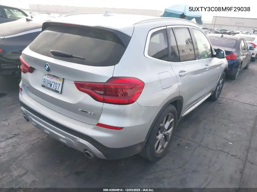 5UXTY3C08M9F29038 2021 BMW X3 Sdrive30I