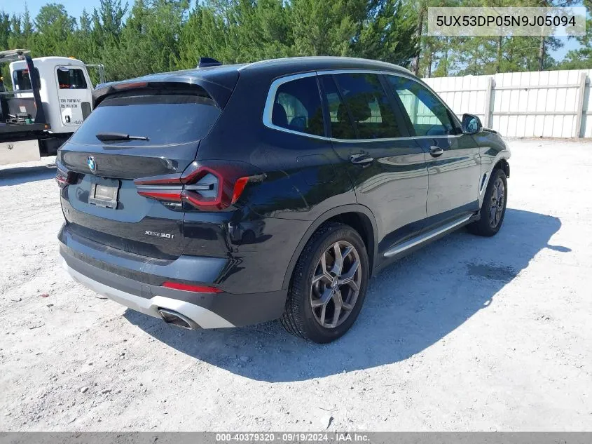 5UX53DP05N9J05094 2022 BMW X3 xDrive30I