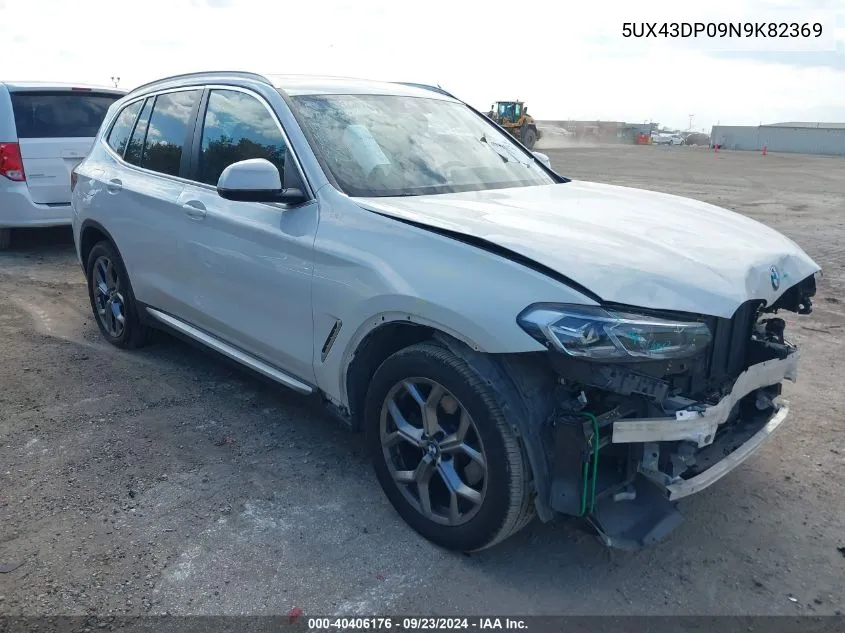 5UX43DP09N9K82369 2022 BMW X3 Sdrive30I