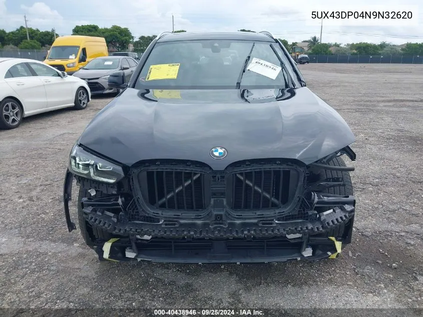 5UX43DP04N9N32620 2022 BMW X3 Sdrive30I