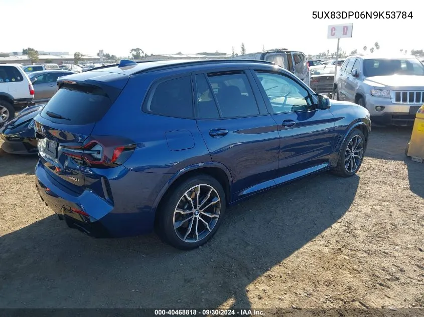 5UX83DP06N9K53784 2022 BMW X3 M40I