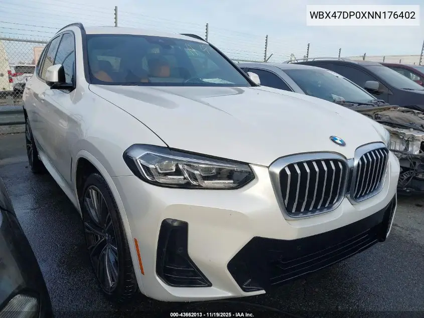 WBX47DP0XNN176402 2022 BMW X3 Sdrive30I