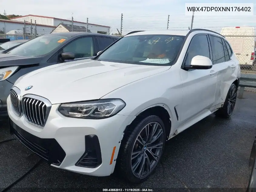WBX47DP0XNN176402 2022 BMW X3 Sdrive30I