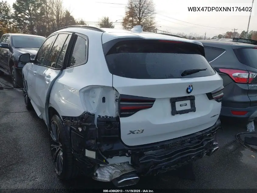 WBX47DP0XNN176402 2022 BMW X3 Sdrive30I