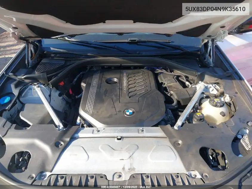 5UX83DP04N9K35610 2022 BMW X3 M40I