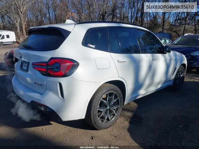5UX83DP04N9K35610 2022 BMW X3 M40I