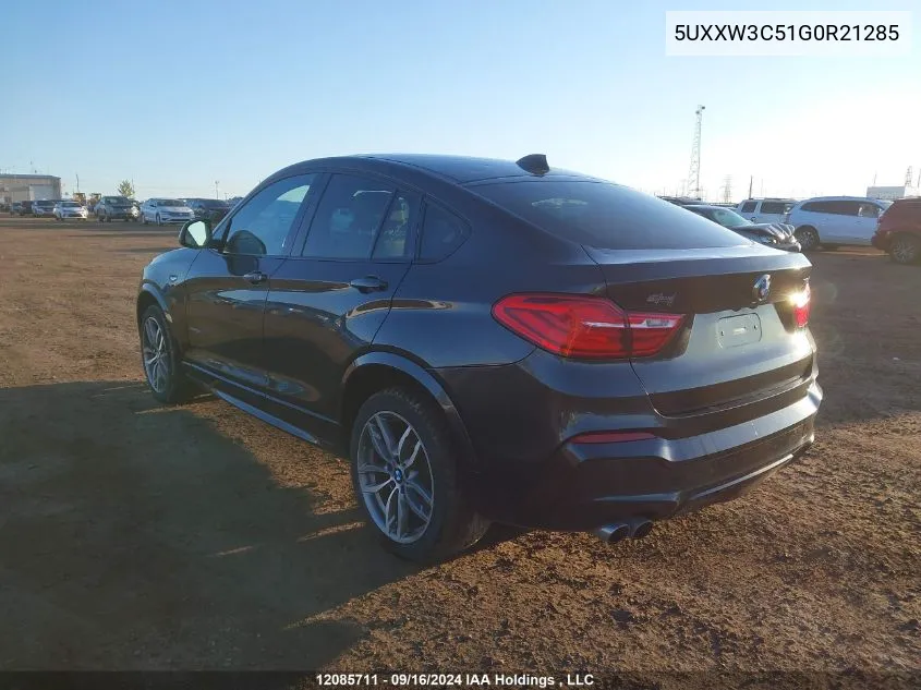 5UXXW3C51G0R21285 2016 BMW X4 xDrive28I