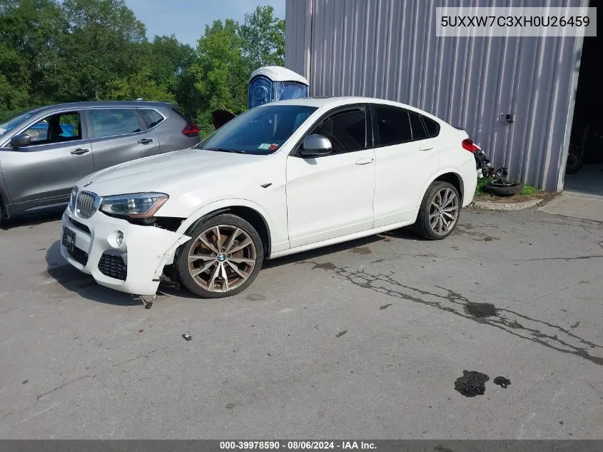 5UXXW7C3XH0U26459 2017 BMW X4 M40I