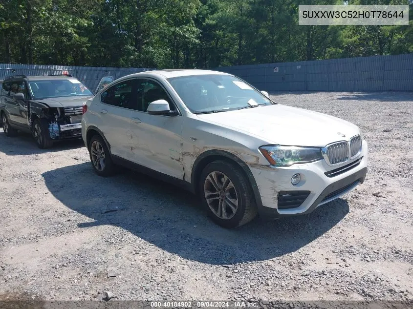 5UXXW3C52H0T78644 2017 BMW X4 xDrive28I