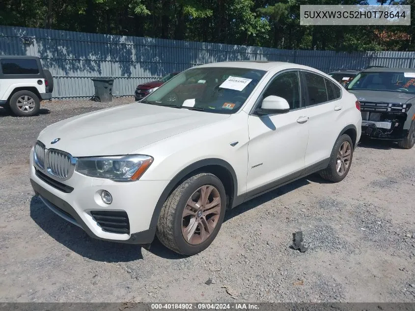 5UXXW3C52H0T78644 2017 BMW X4 xDrive28I