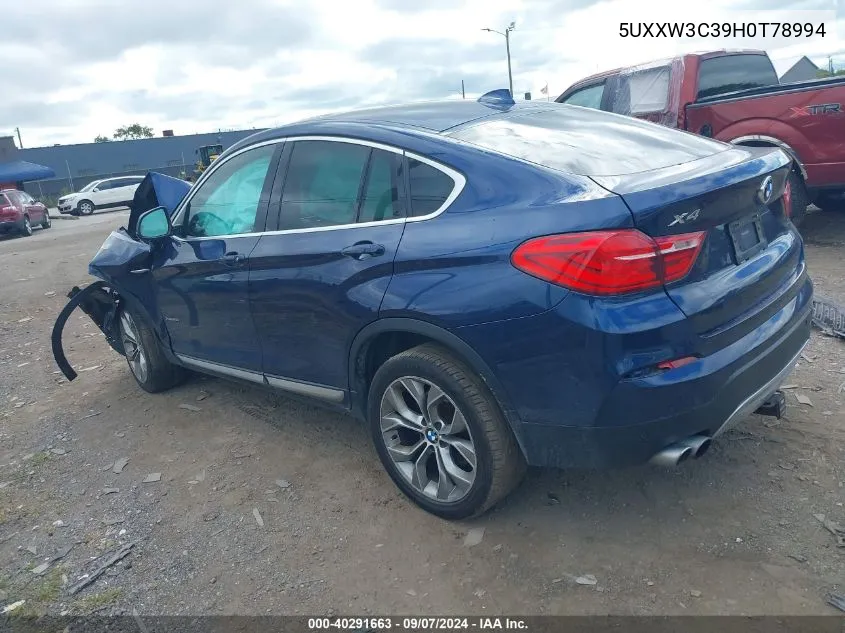 5UXXW3C39H0T78994 2017 BMW X4 xDrive28I