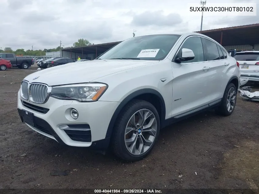 5UXXW3C30H0T80102 2017 BMW X4 xDrive28I