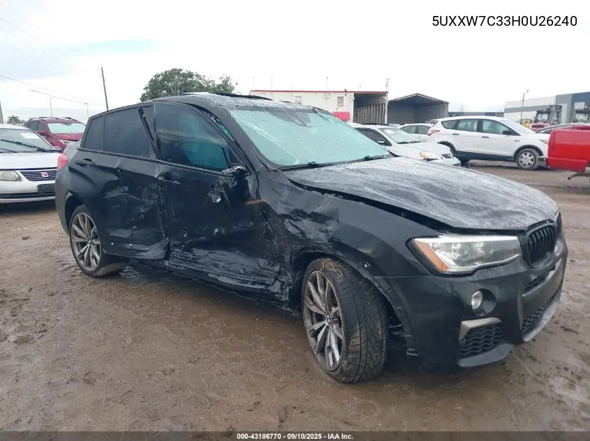 5UXXW7C33H0U26240 2017 BMW X4 M40I