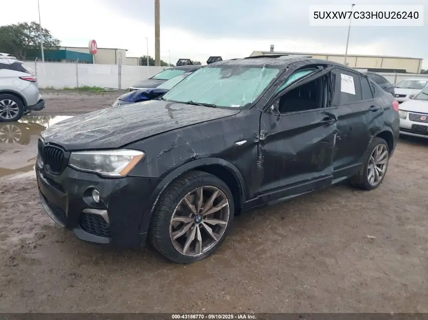 5UXXW7C33H0U26240 2017 BMW X4 M40I