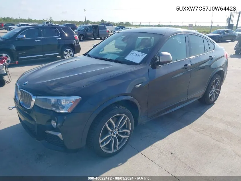 5UXXW7C57J0W64423 2018 BMW X4 M40I