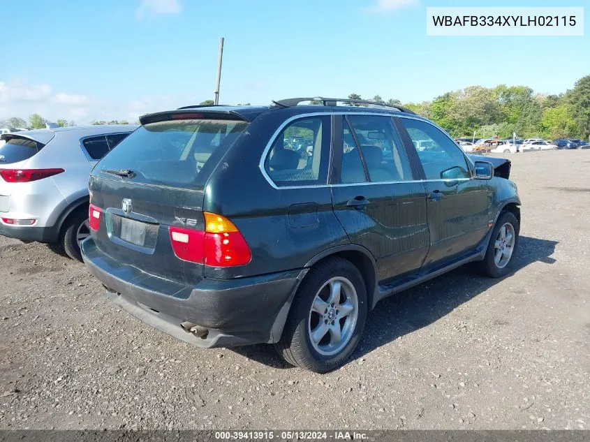 WBAFB334XYLH02115 2000 BMW X5 4.4