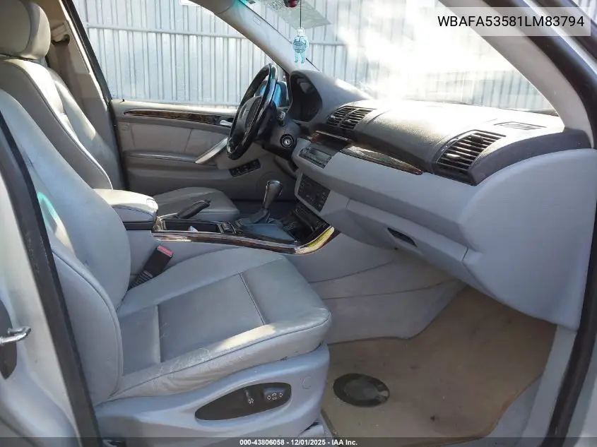 WBAFA53581LM83794 2001 BMW X5 3.0