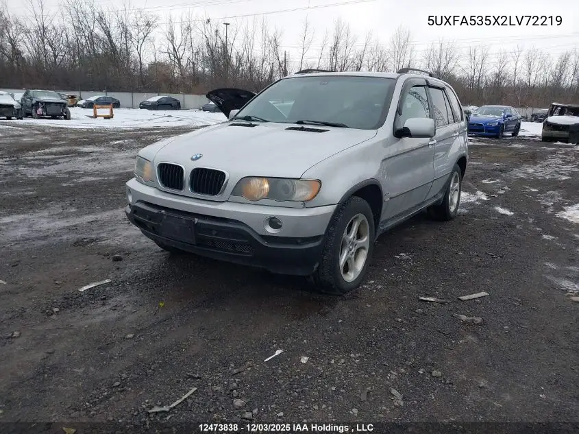 5UXFA535X2LV72219 2002 BMW X5 3.0I