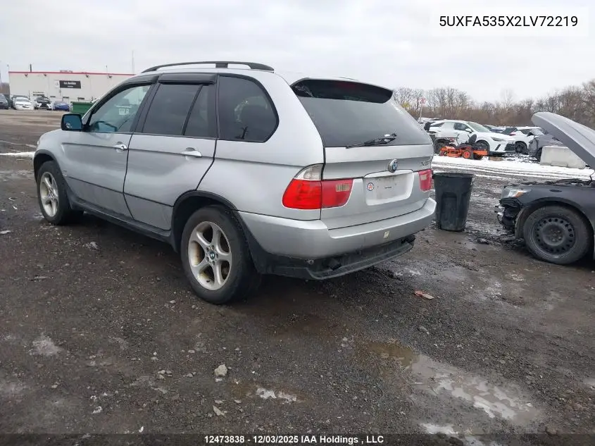 5UXFA535X2LV72219 2002 BMW X5 3.0I