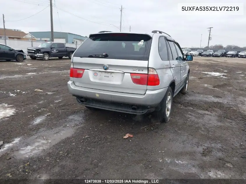 5UXFA535X2LV72219 2002 BMW X5 3.0I