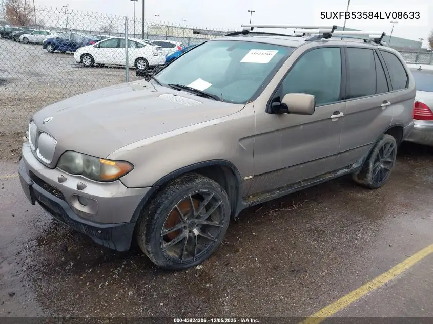 5UXFB53584LV08633 2004 BMW X5 4.4I