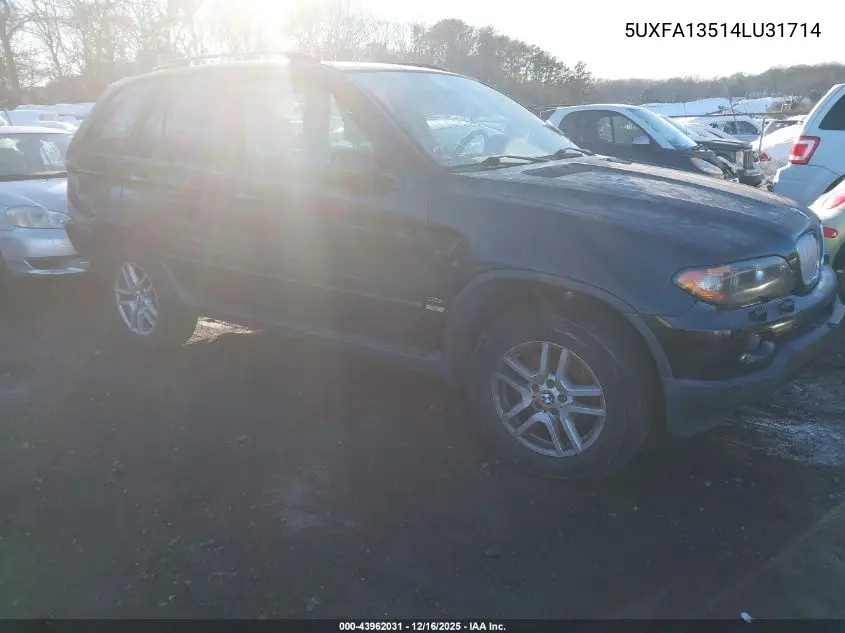 5UXFA13514LU31714 2004 BMW X5 3.0I