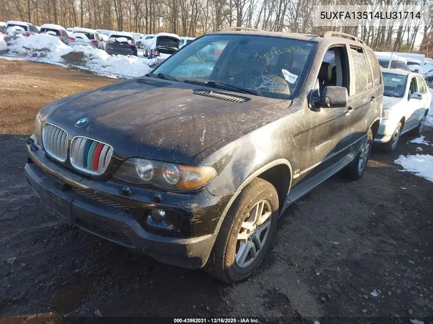 5UXFA13514LU31714 2004 BMW X5 3.0I