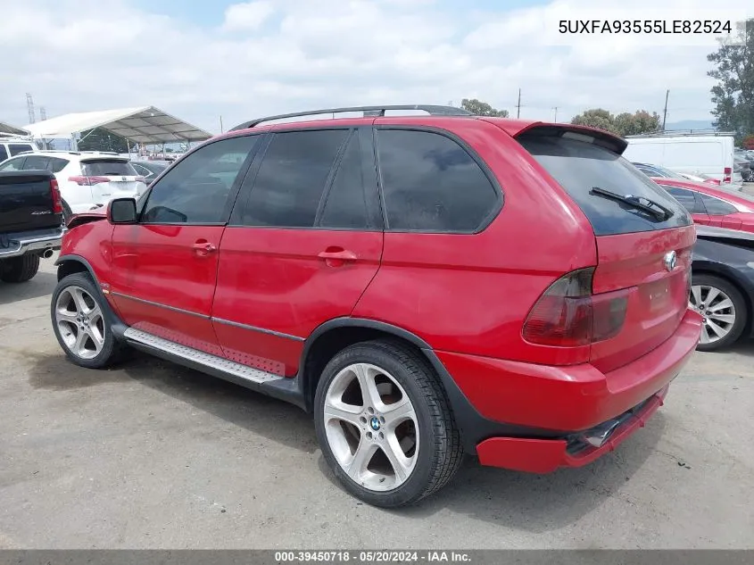 5UXFA93555LE82524 2005 BMW X5 4.8Is