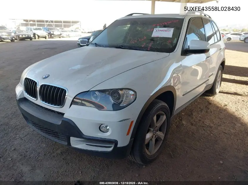 5UXFE43558L028430 2008 BMW X5 3.0Si