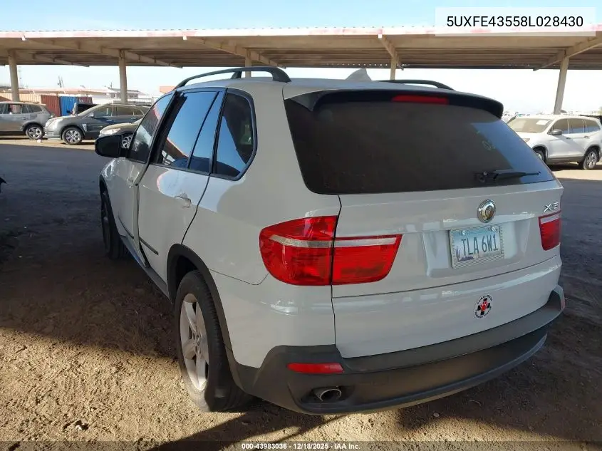 5UXFE43558L028430 2008 BMW X5 3.0Si